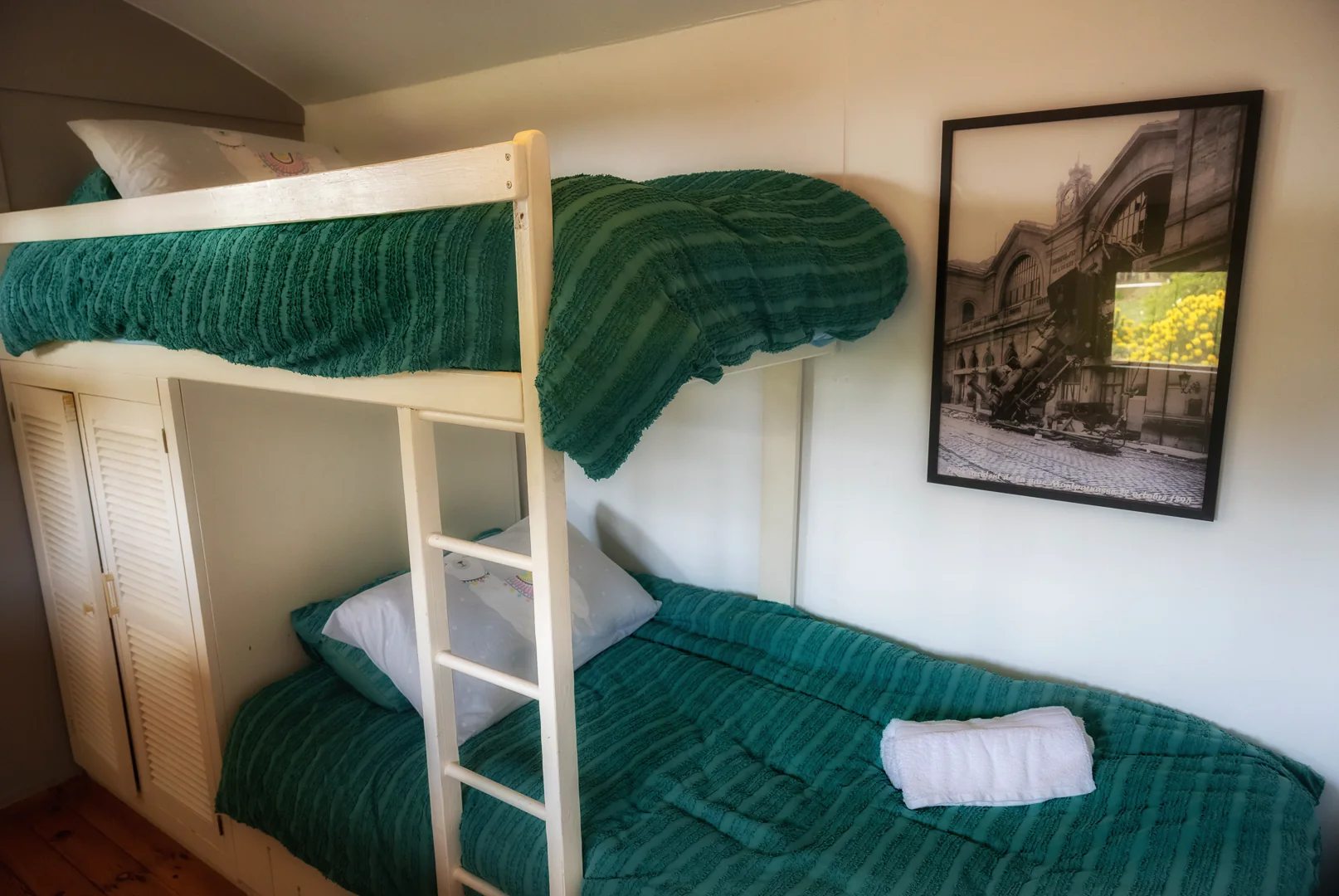 Bunk bedroom inside the carriage